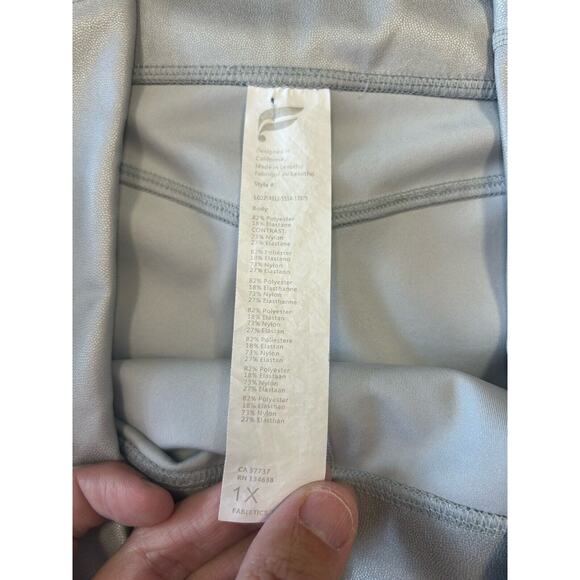 Fabletics Oasis PureLuxe High Waisted Leggings Women's Size XL NWT Silver - Picture 5 of 6